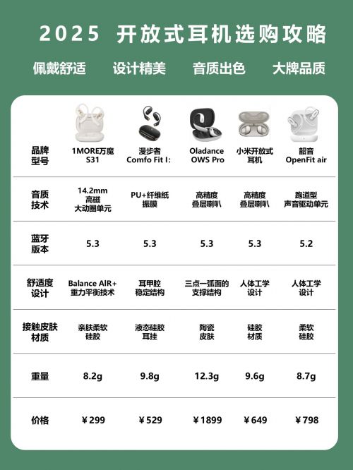 2025开放式耳机选购攻略long8唯一网站开年精选
